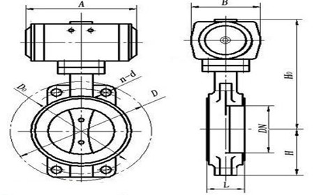 氣動(dòng)高真空蝶(die)閥結構圖(tú)