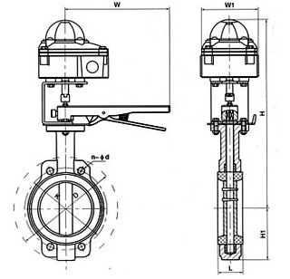 渦輪蝶閥(fá)-渦輪溝槽信号蝶(dié)閥