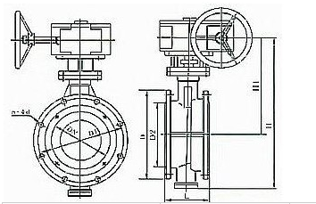 對夾(jiá)式硬密(mì)封蝶閥(fá)結構圖(tú)
